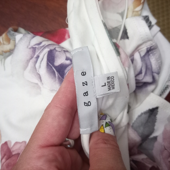 Gaze Floral Patterned Garment with Pastel Hues - Picture 2 of 2